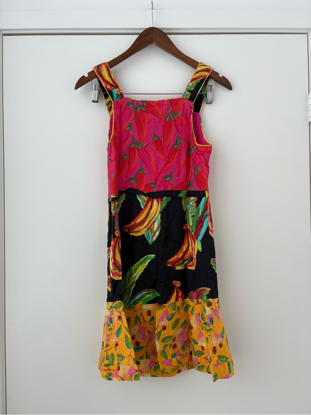 Farm Rio Cashews Chilli Bananas Linen Mini Dress M - Picture 4 of 16